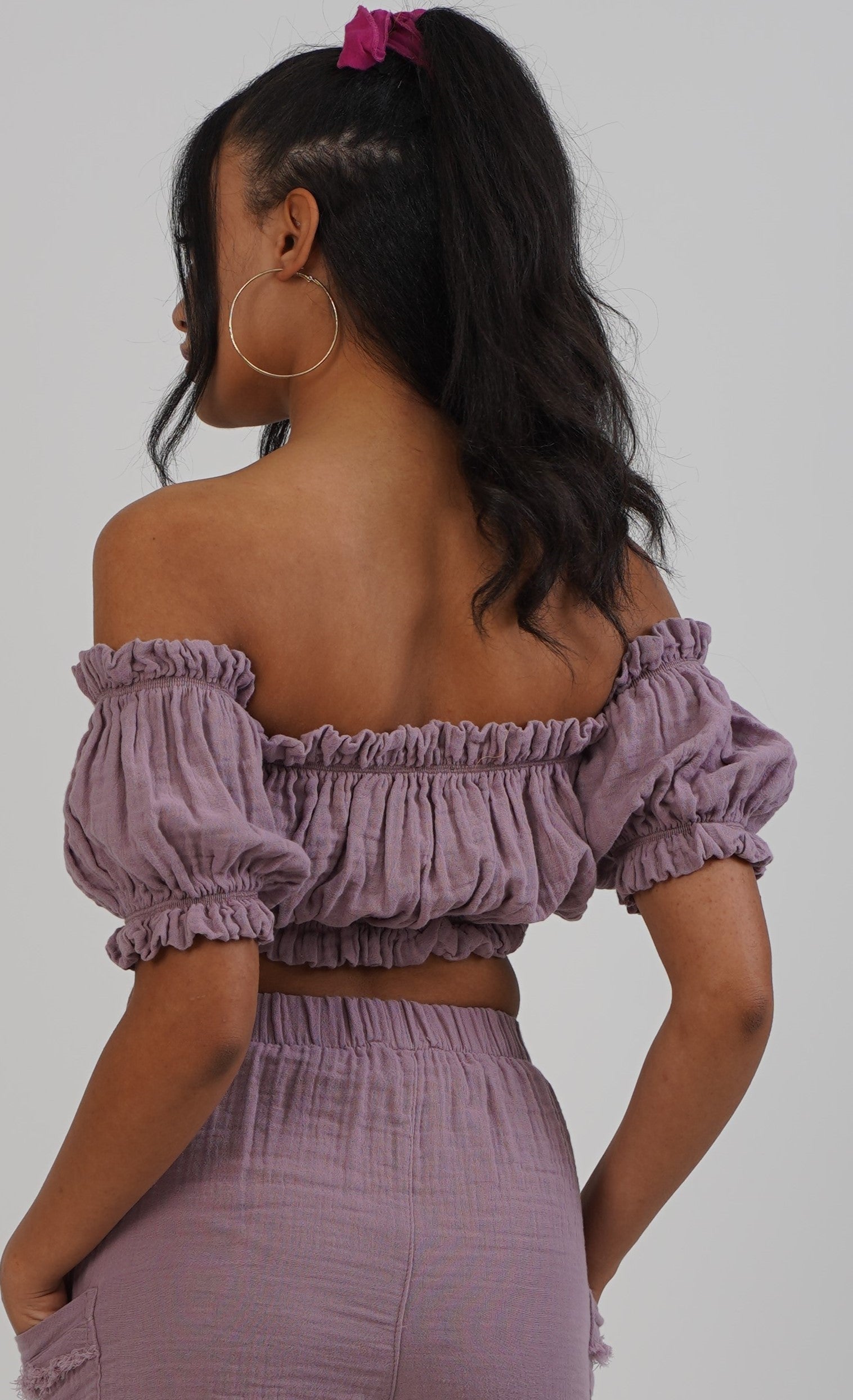 Aurelia Off-Shoulder Crop Top