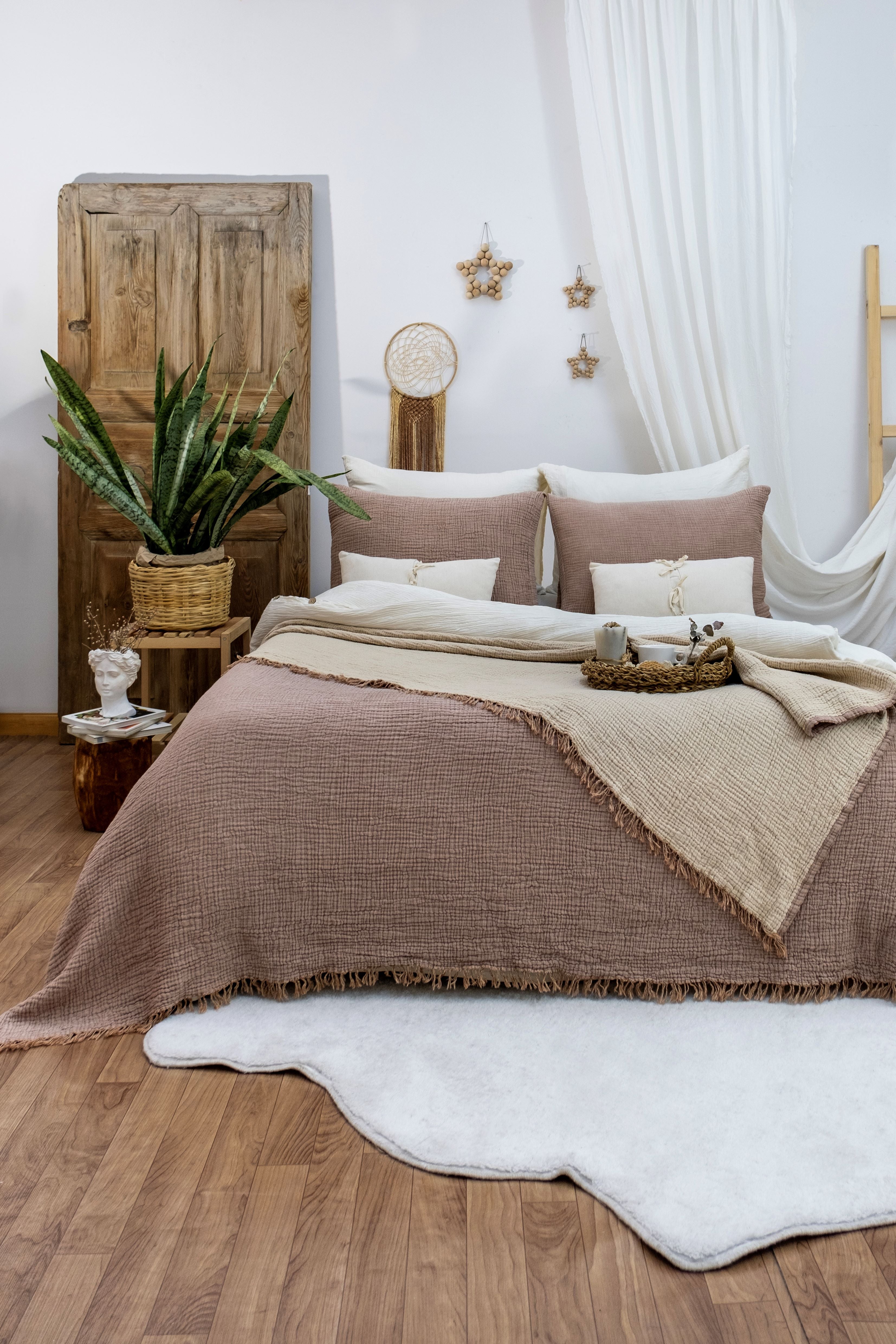 Serenity Soft Muslin Quilt - Brown