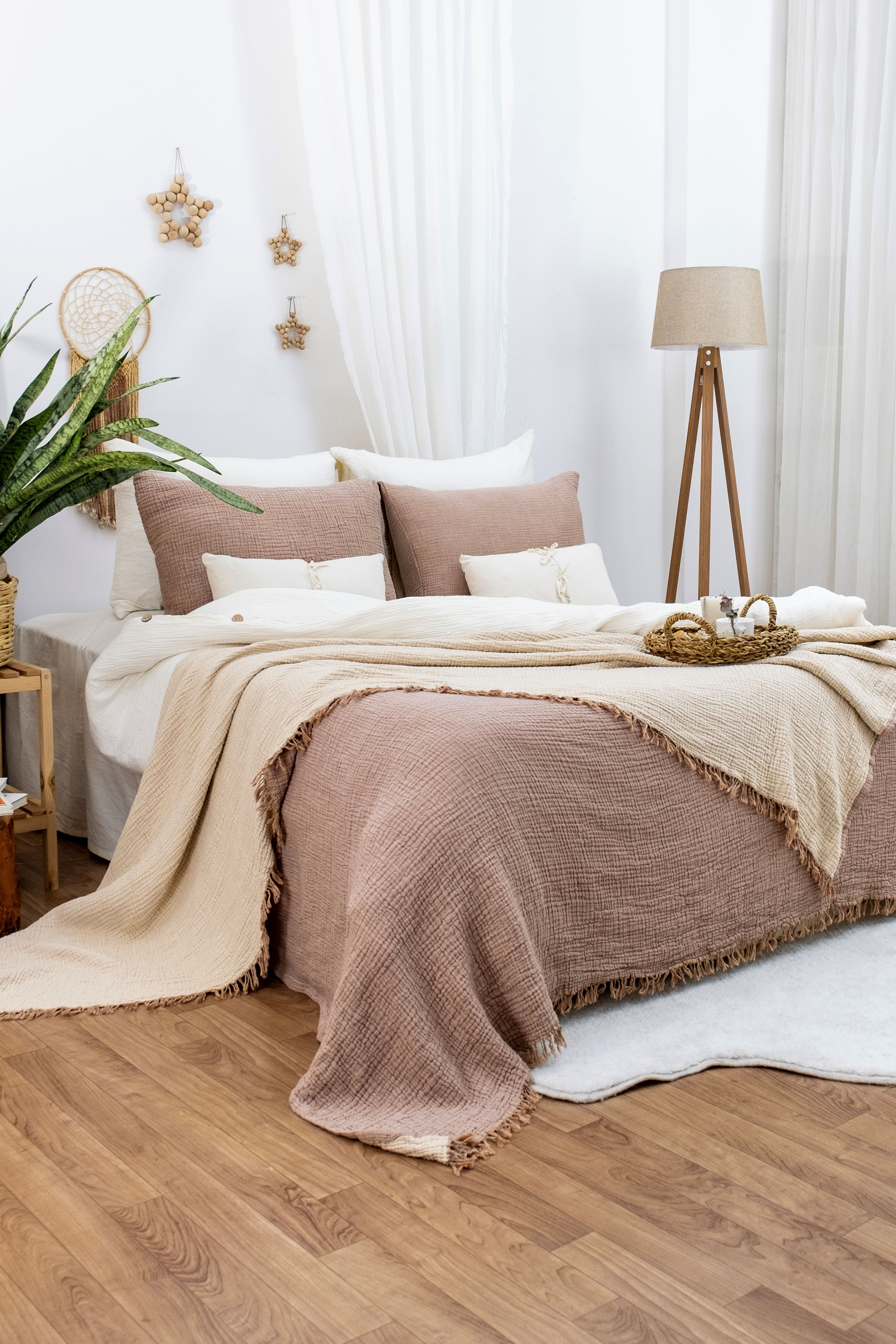 Serenity Soft Muslin Quilt - Brown