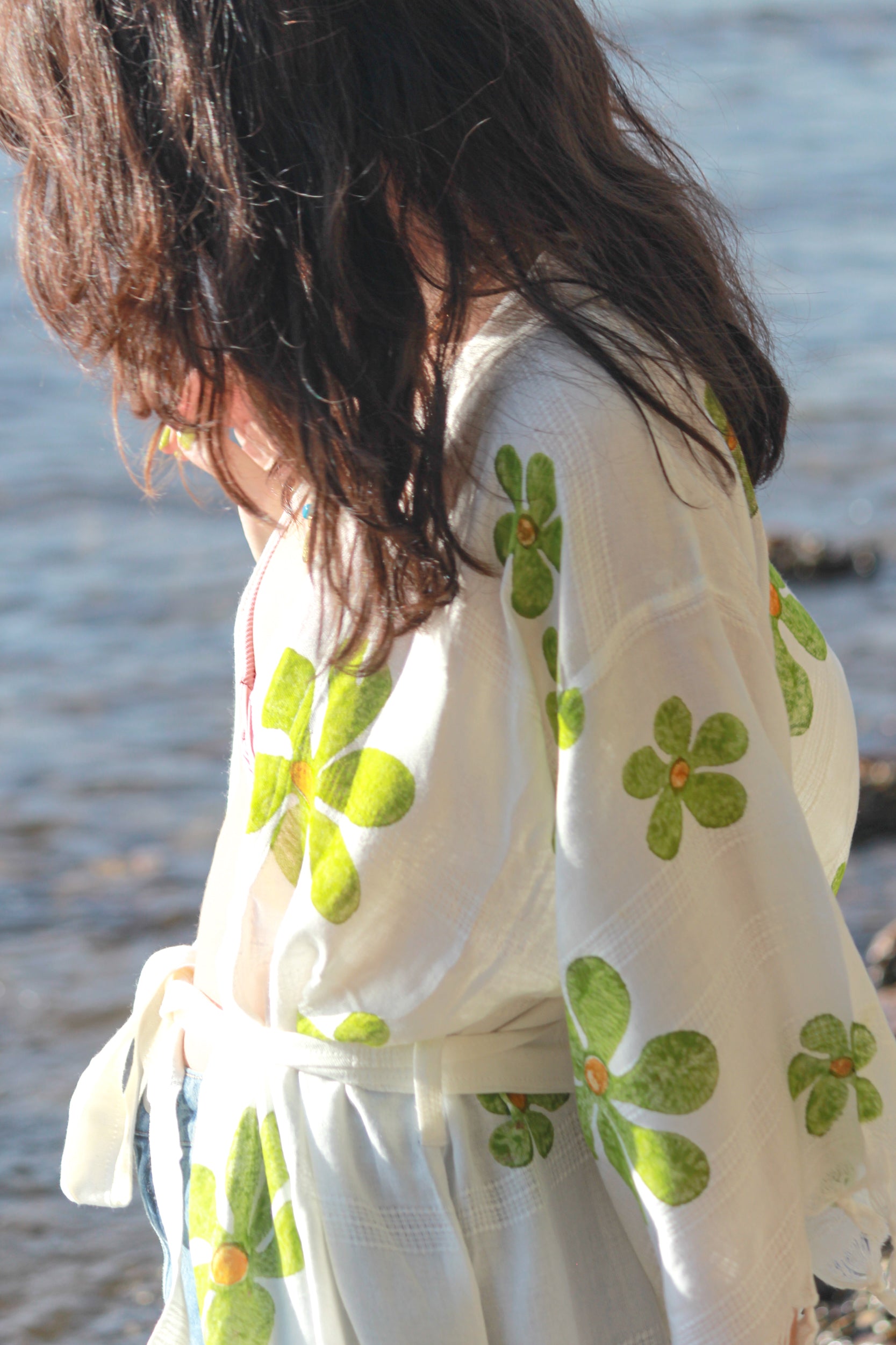 Daisy Boho Kimono With Soft Texture