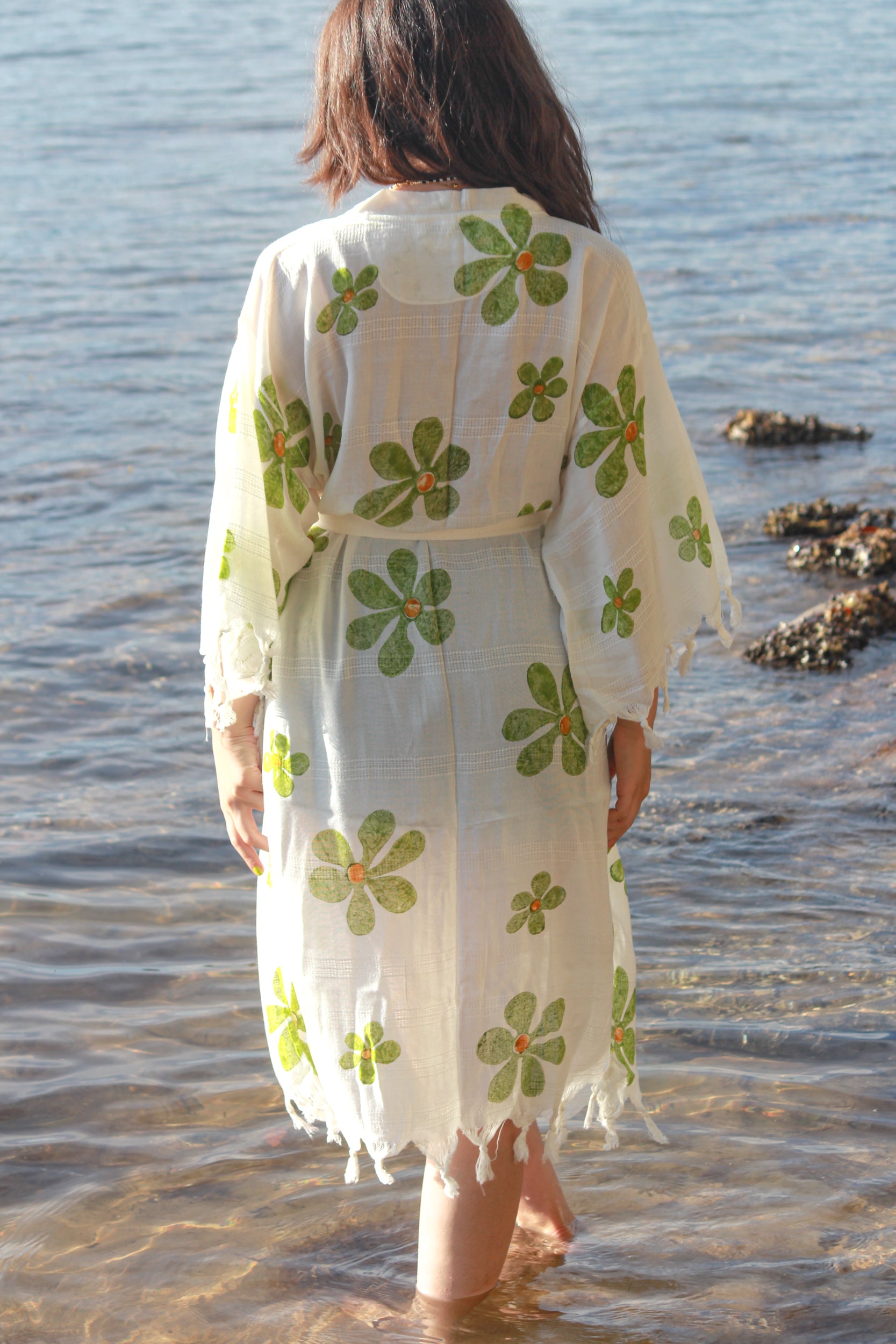Daisy Boho Kimono With Soft Texture