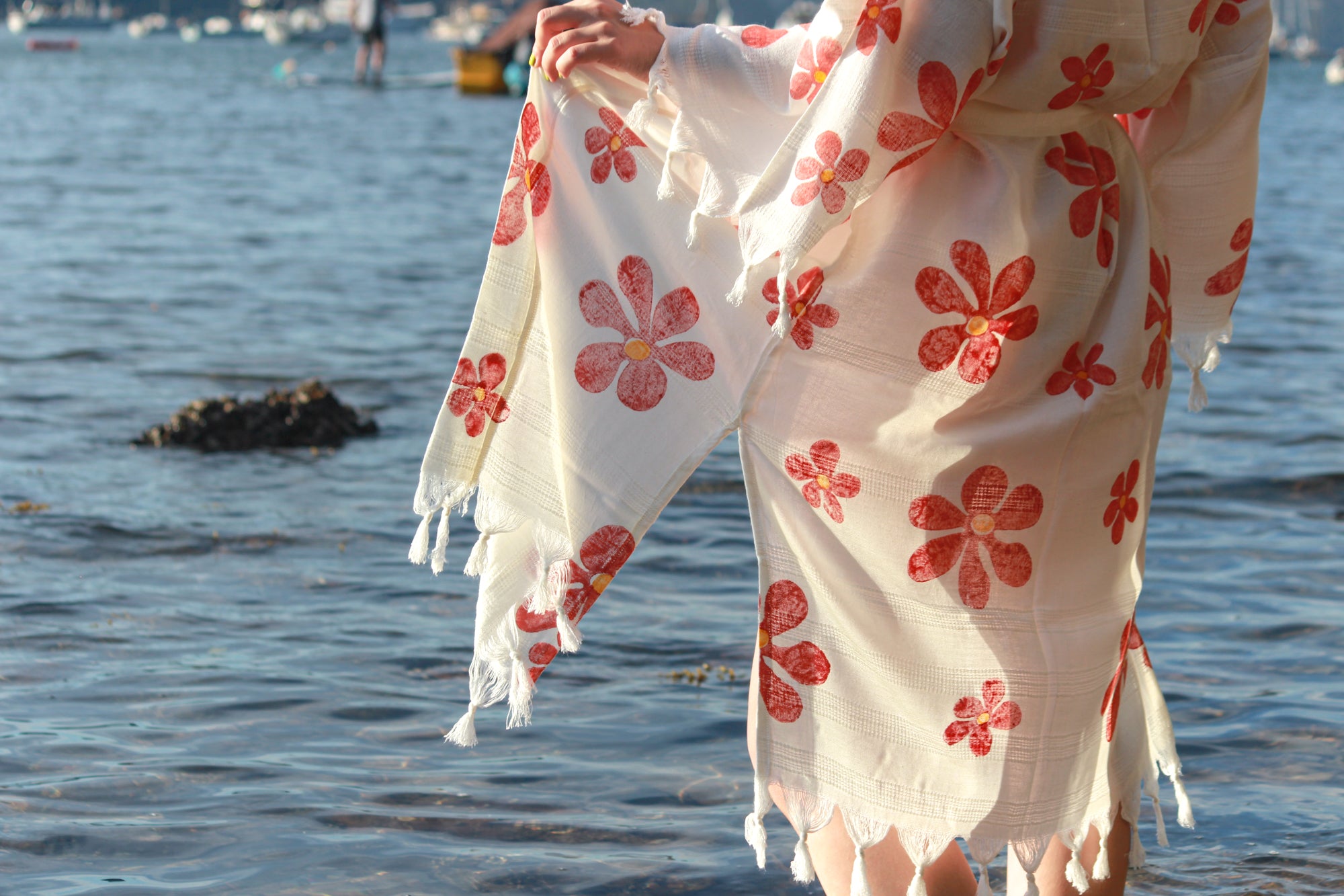 Daisy Boho Kimono With Soft Texture