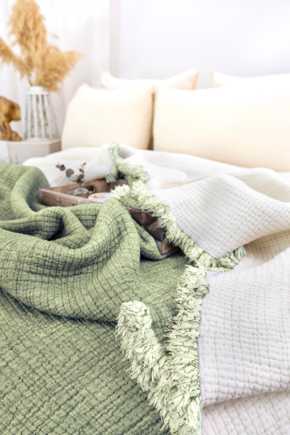 Hazea Muslin Blanket - Pistachio