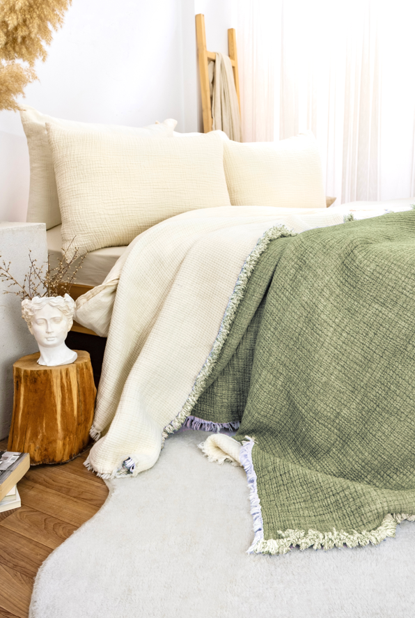 Hazea Muslin Blanket - Pistachio
