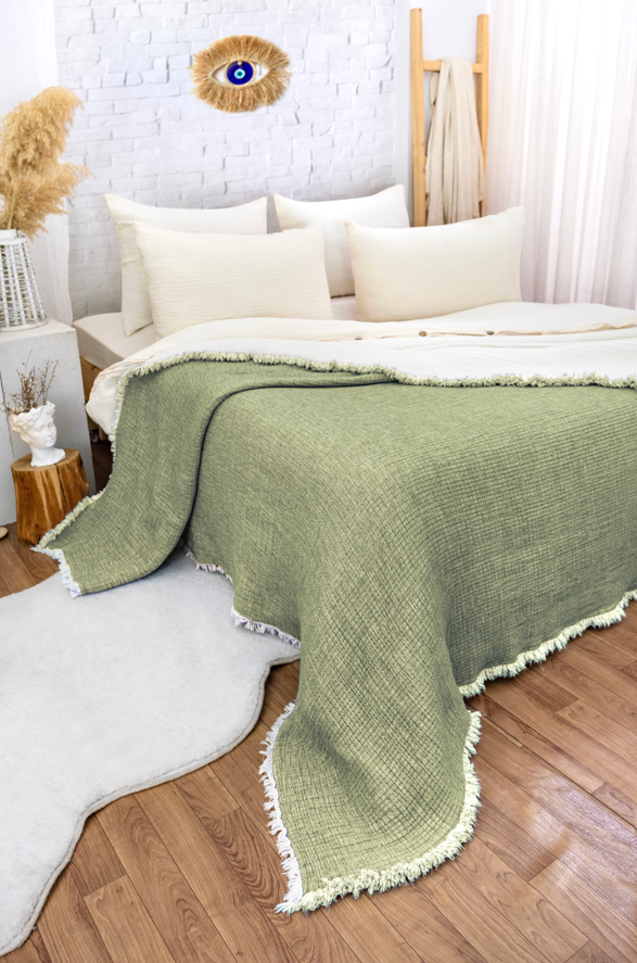 Hazea Muslin Blanket - Pistachio