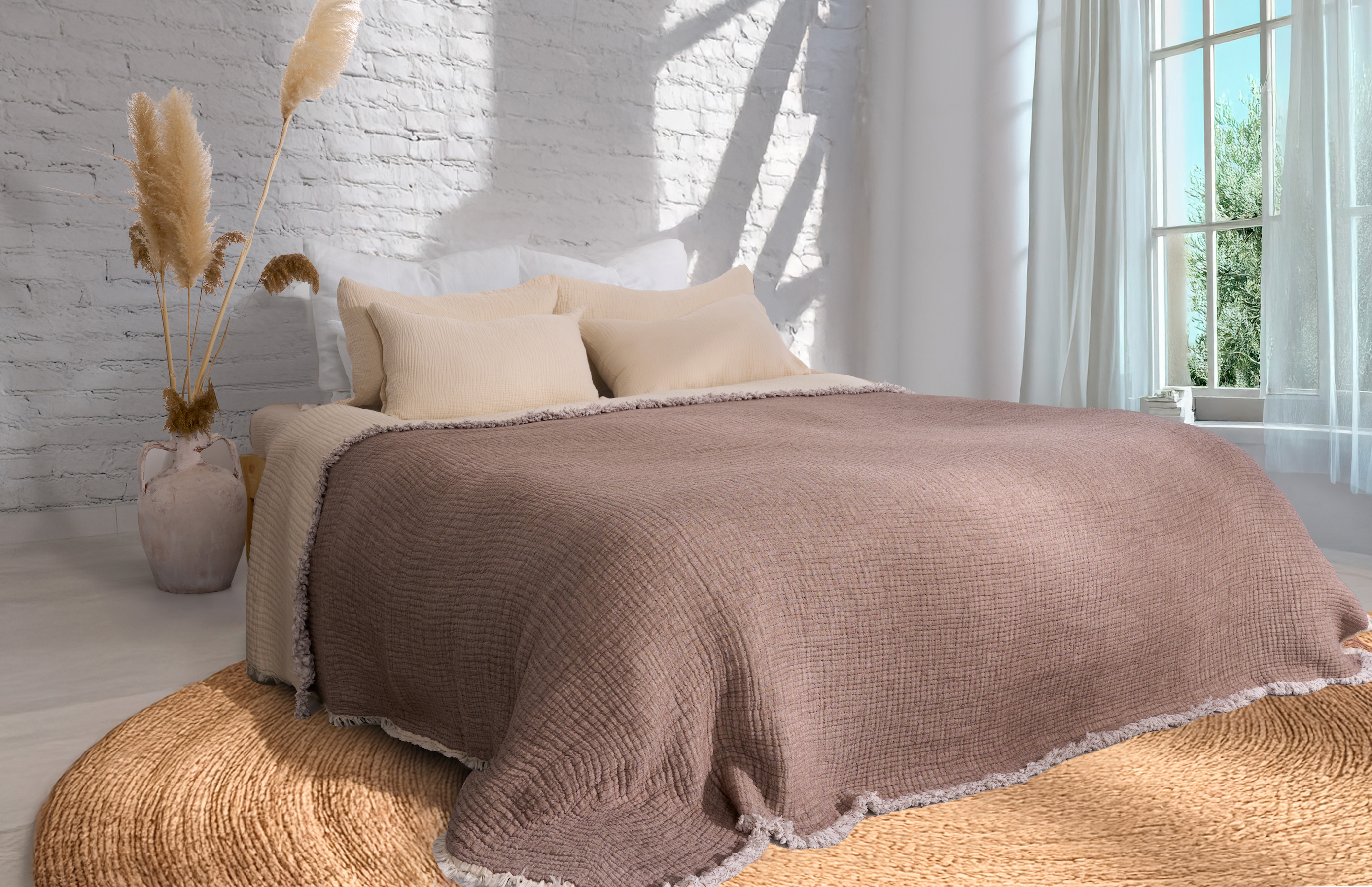 Hazea Muslin Blanket - Brown