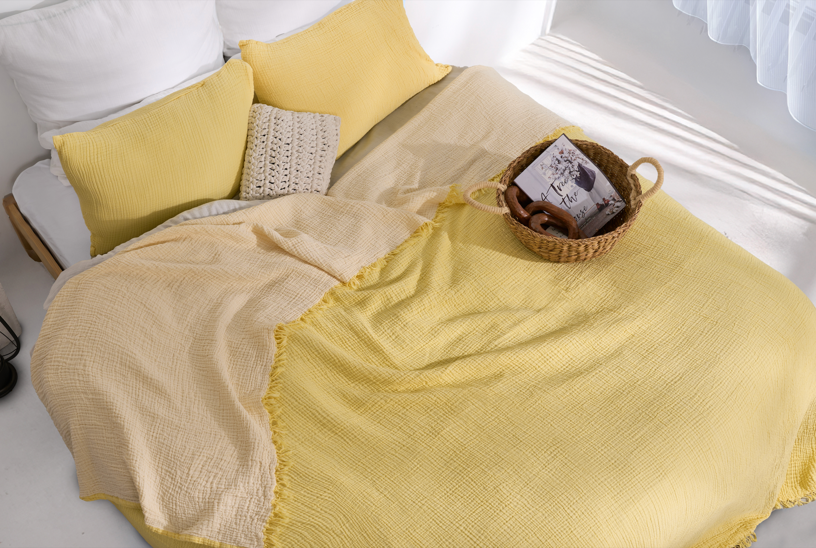 Serenity Soft Muslin Quilt - Yellow