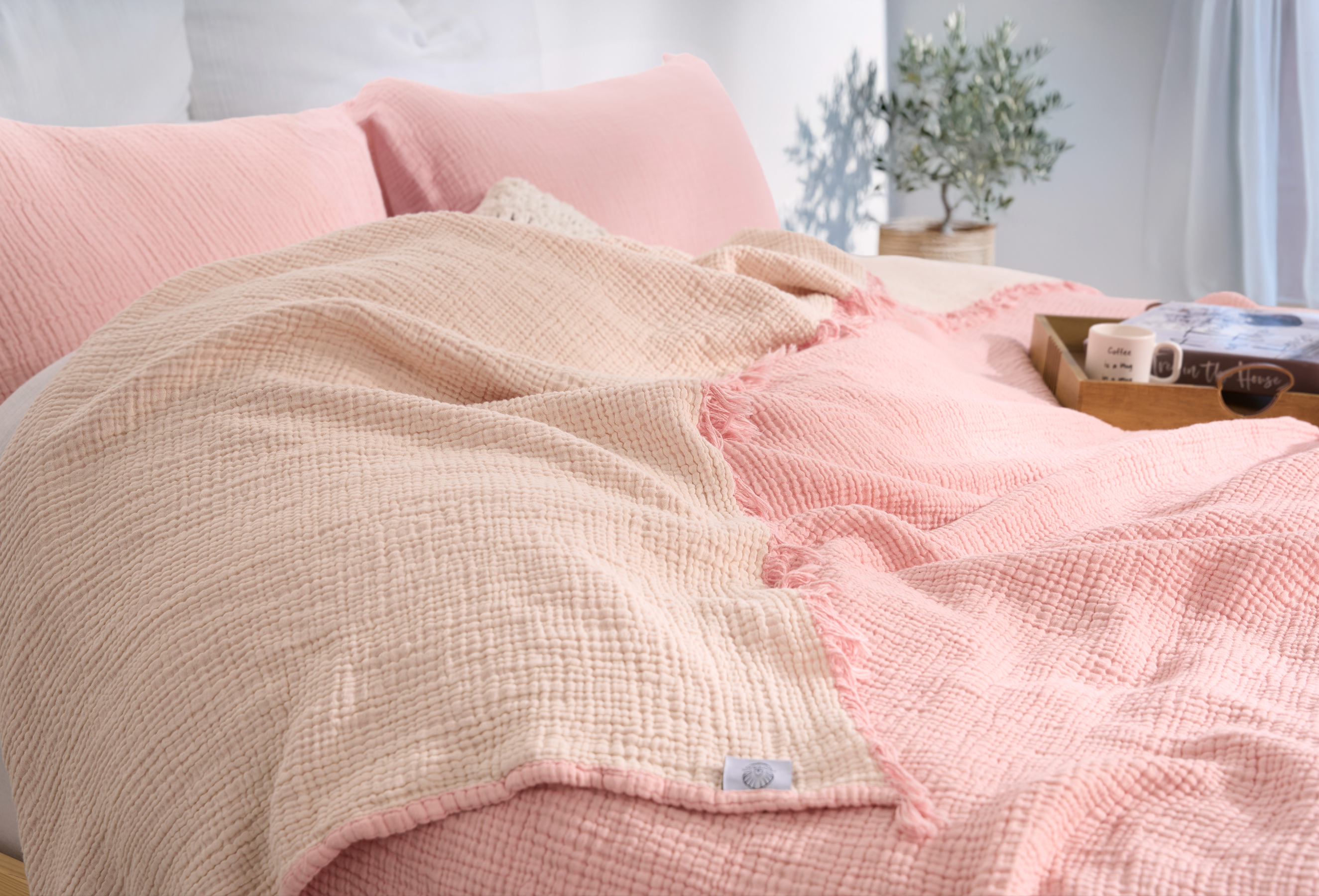 Serenity Soft Muslin Quilt - Warm Blush