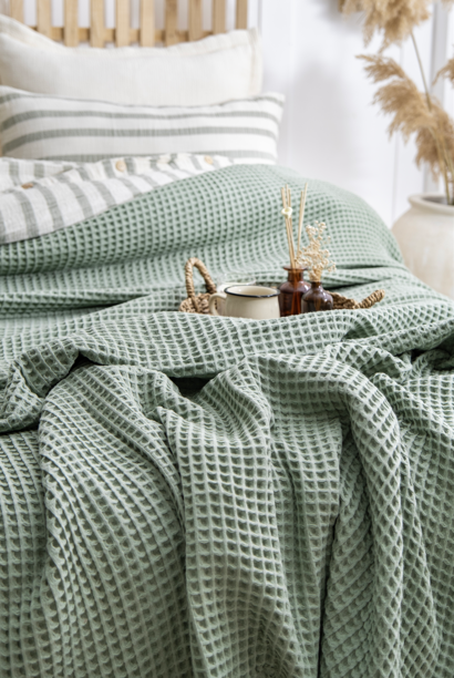 Sage - Waffle Blanket
