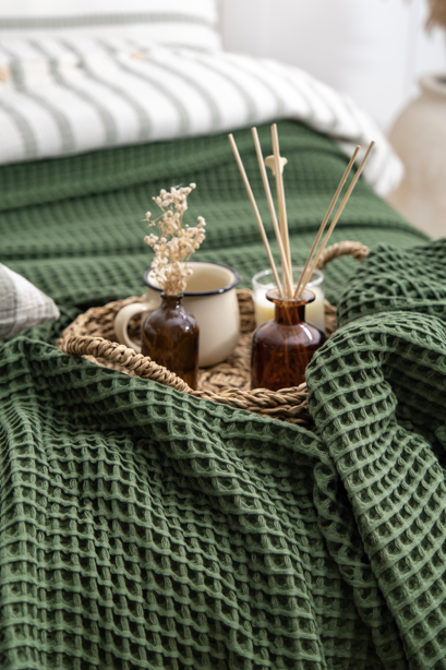 Khaki - Waffle Blanket