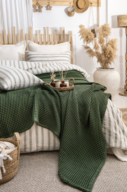 Khaki - Waffle Blanket