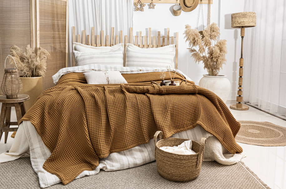 Caramel - Waffle Blanket