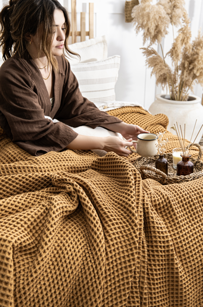 Caramel - Waffle Blanket