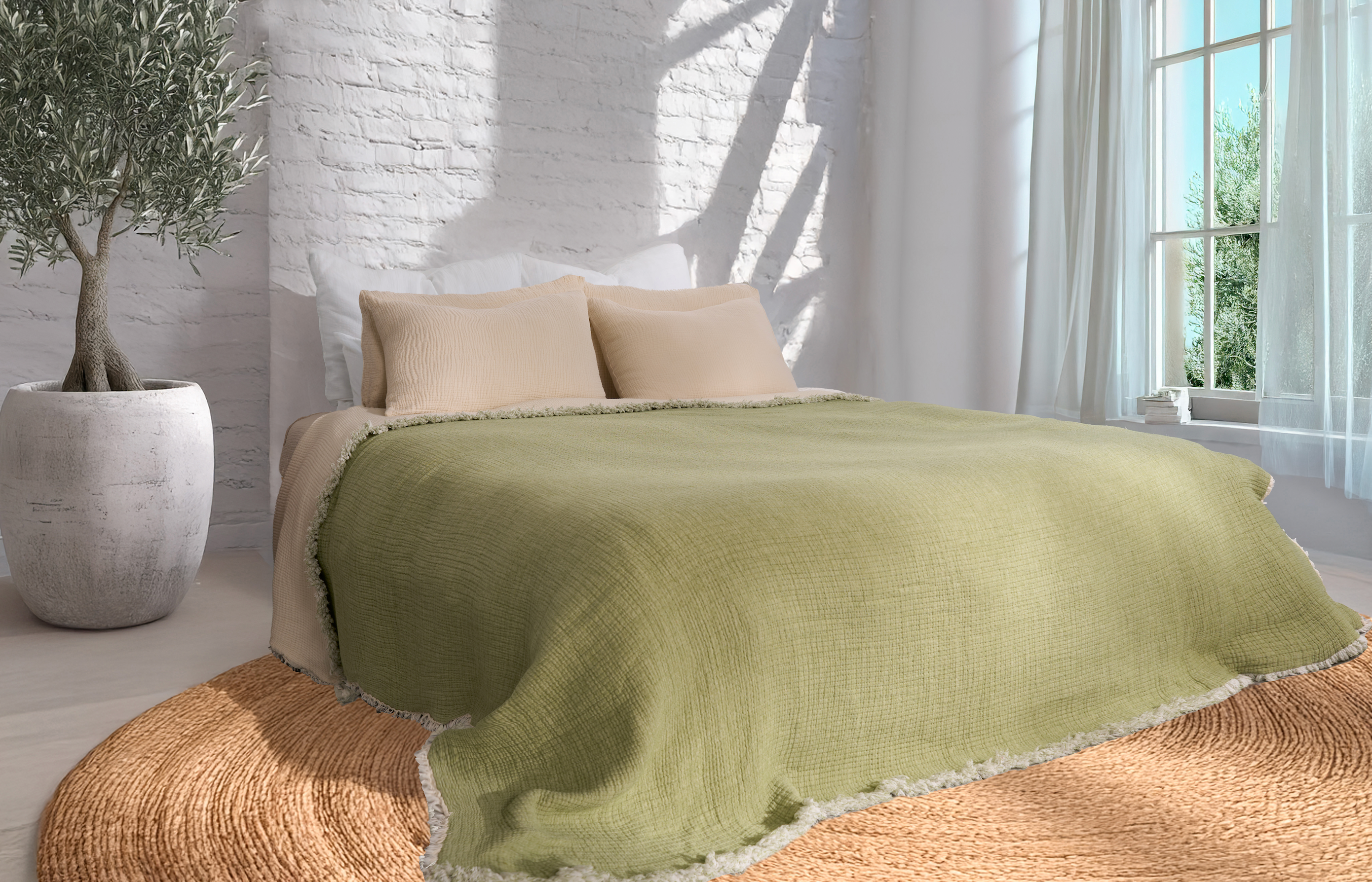 Hazea Muslin Blanket - Pistachio
