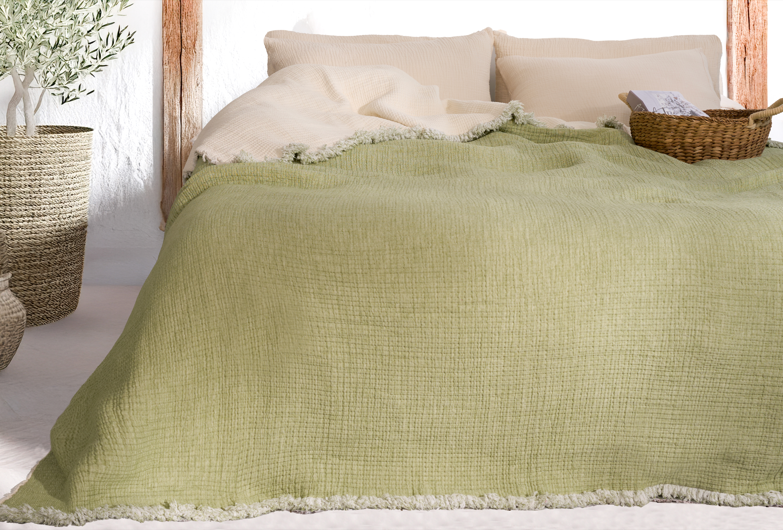Hazea Muslin Blanket - Pistachio