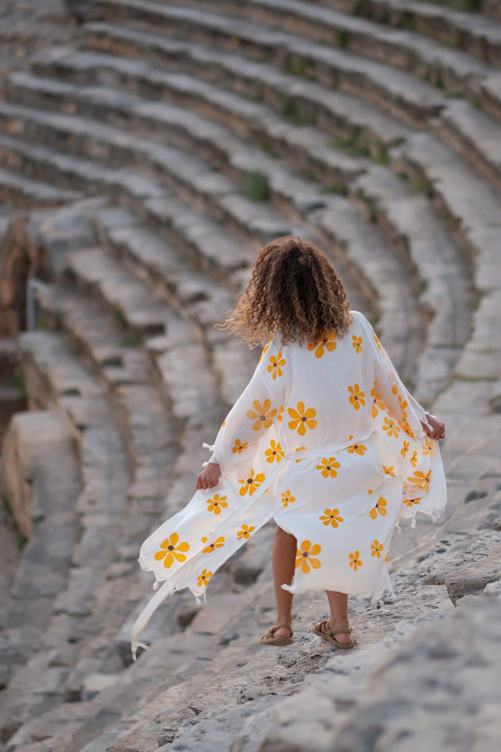 Daisy Boho Kimono With Soft Texture