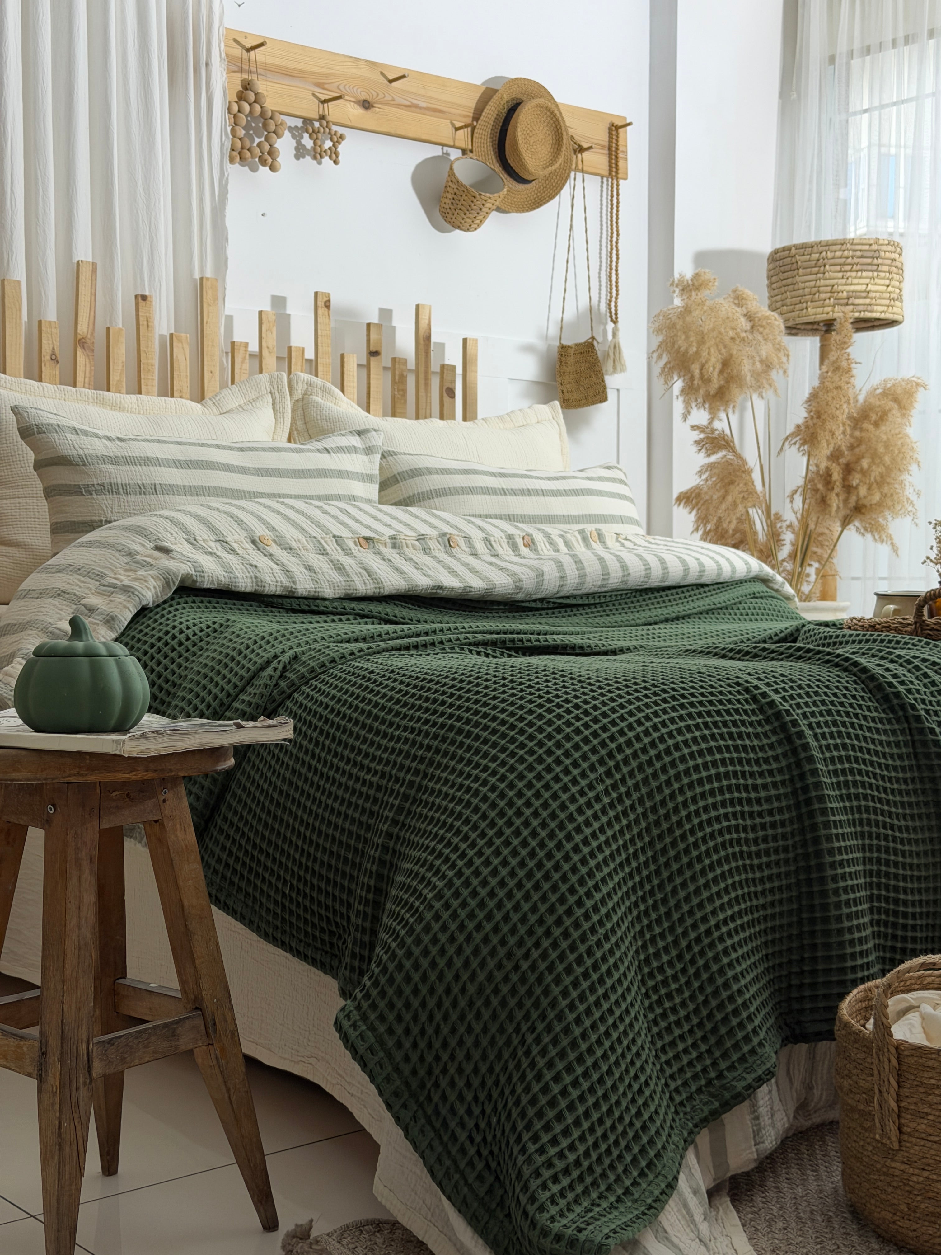 Khaki - Waffle Blanket